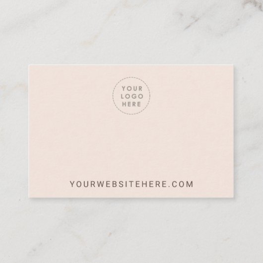 Blush-color Display Kaart Visitekaartje (Achterkant)