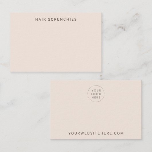 Blush-color Display Kaart Visitekaartje (Voorkant / Achterkant)