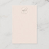 Blush-color Monogram Display Kaart Visitekaartje (Achterkant)