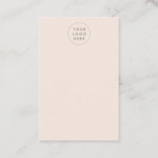Blush-color Monogram Display Kaart Visitekaartje (Achterkant)