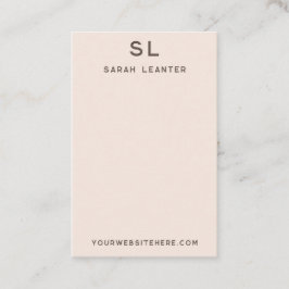 Blush-color Monogram Display Kaart Visitekaartje