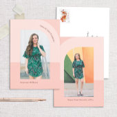 Blush ColorBlock Arched Afstuderen Aankondiging