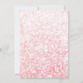 Blush confetti 16e verjaardagsuitnodiging kaart (Achterkant)