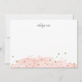 Blush | Confetti Pop Personalized Stationery Flat Notitiekaartje (Voorkant)