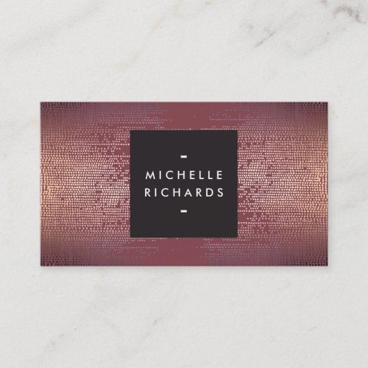 Blush Confetti regenpatroon Modern Bourgondië Visitekaartje (Voorkant)