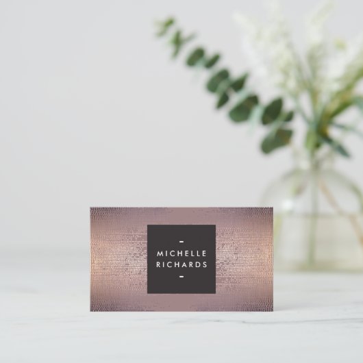 Blush Confetti regenpatroon modern Visitekaartje (Staand voorkant)