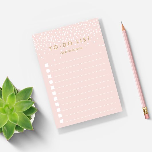 Blush | Confetti Stippen op maat van de lijst Post-it® Notes