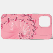 Blush Cool Roze Tinten Fractal Art Spiraal Naam  Case-Mate iPhone Case (Achterkant (horizontaal))