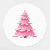 Blush Coquette Kerst Roze Vakantie Labels (Design 2)