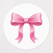 Blush Coquette Kerst Roze Vakantie Labels (Design 1)