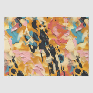 Blush Coral Aqua Gold Abstract Tissuepapier