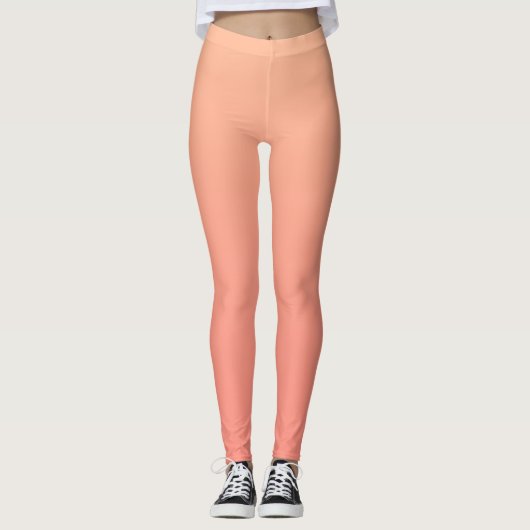 Blush Coral Gradient  Leggings (Voorkant)
