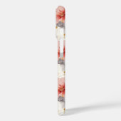 Blush Coral Grey Floral Case-Mate iPhone Case (Achterkant / Links)