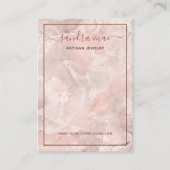 Blush Coral Pink Marble Stone Art Display Kaart Visitekaartje (Voorkant)