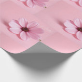 Blush Cosmos Bloemen Bruiloftsfeest Script Ontwerp Cadeaupapier (Hoek)