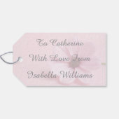 Blush Cosmos Bloemen Bruiloftsshowers Script Ontwe Cadeaulabel (Achterkant Horizontaal)