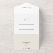 Blush Country Rustic Floral All In One Uitnodiging (Buitenkant)