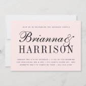 Blush Couples Names Wedding Shower Kaart (Voorkant)