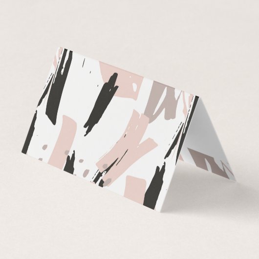Blush Crash Moderne BrushStrokes Compositie Visitekaartje (Achterkant)