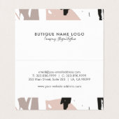 Blush Crash Moderne BrushStrokes Compositie Visitekaartje (Binnenkant ongevouwen)