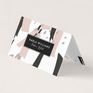 Blush Crash Moderne BrushStrokes Compositie Visitekaartje