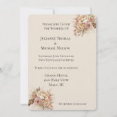 Blush Cream Boho Floral Wedding Kaart (Voorkant)