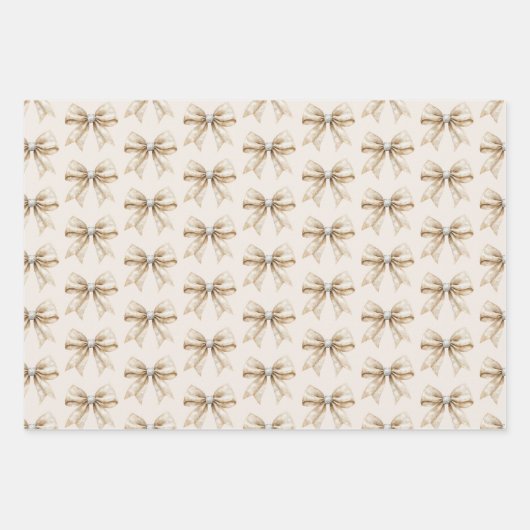 Blush Cream Candy Canes Airplanes Bows Christmas Inpakpapier Vel (Voorkant 3)