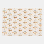 Blush Cream Candy Canes Airplanes Bows Christmas Inpakpapier Vel (Voorkant 2)