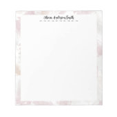 Blush Cream Floral Name Notepad | Cute Personalize Notitieblok (Voorkant)