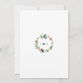 Blush Cream Flowers Gold Calligraphy Weddenschap Kaart (Achterkant)