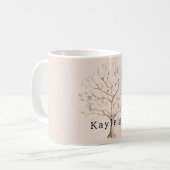 Blush Cream Harten Boom Koffiemok (Voorkant links)
