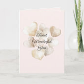 Blush Cream Harten Liefdesmatch Kaart (Voorkant)