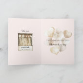 Blush Cream Harten Liefdesmatch Kaart (Binnen)