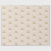 Blush Cream Harten Strikjes Verjaardag Cadeaupapier (Vlak)