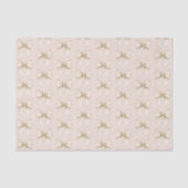 Blush Cream Harten Strikjes Verjaardag Tissuepapier (Voorkant)