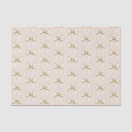 Blush Cream Harten Strikjes Verjaardag Tissuepapier