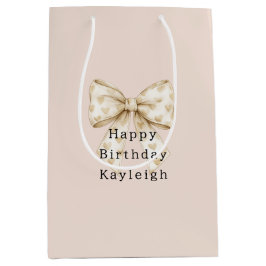 Blush Cream Hearts Bows Birthday Medium Cadeauzakje