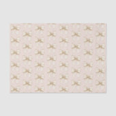 Blush Cream Hearts Bows Birthday Tissuepapier (Voorkant)