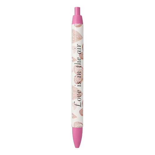 Blush Cream Hearts Love Zwarte Inkt Pen (Voorkant Verticaal)