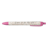 Blush Cream Hearts Love Zwarte Inkt Pen (Bodem)