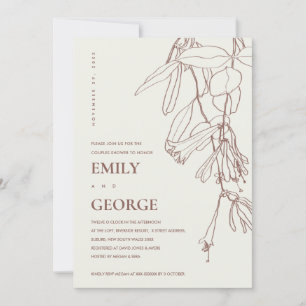 BLUSH CREAM LINE DRAWING FLORA COUPLE SHOWER KAART