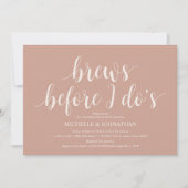 Blush Cream Rustic Wedding Rehearsal Dinner Kaart (Voorkant)