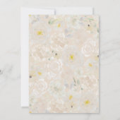 Blush & Cream Watercolor Rozen Perzik Huwelijksuit Kaart (Achterkant)