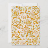 Blush & Cream Waterverf Rozen Geel huwelijk Kaart (Achterkant)