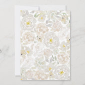 Blush & Cream Waterverf Rozen Klassieke bruiloft Kaart (Achterkant)