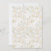 Blush Cream Waterverf Rozen Weddenschap Kaart (Achterkant)