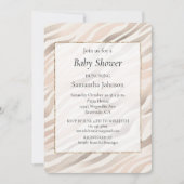 Blush Cream Zebra Animal Print Baby shower Kaart (Voorkant)