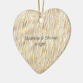 Blush Cream Zebra Glam Gold Confetti Sparkle Keramisch Ornament (Links)