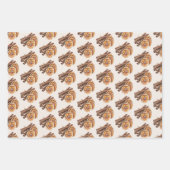 Blush Crème Sinaasappels Fruit Kerstmis Inpakpapier Vel (Voorkant 3)