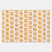 Blush Crème Sinaasappels Fruit Kerstmis Inpakpapier Vel (Voorkant 2)